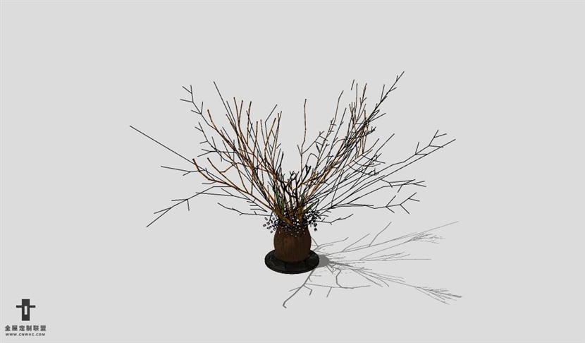 SketchUp饰品模型草图大师花艺3D模型Artificial Plant-002