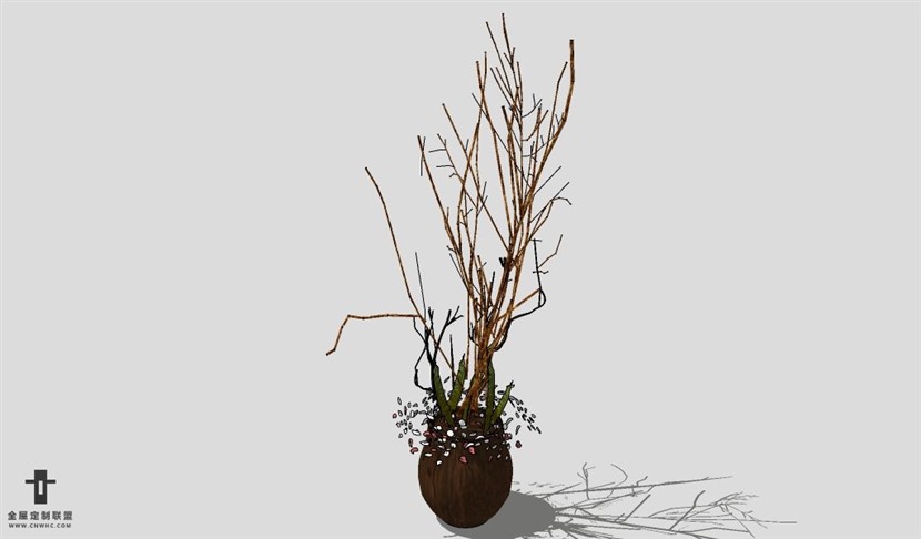 SketchUp饰品模型草图大师花艺3D模型Artificial Plant-003