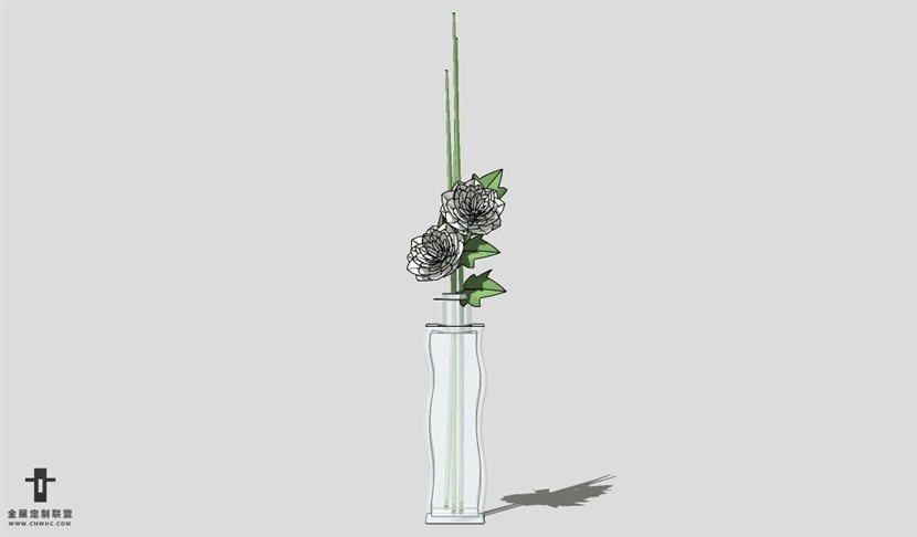 SketchUp饰品模型草图大师花艺3D模型Artificial Plant-005