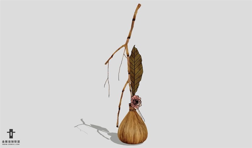 SketchUp饰品模型草图大师花艺3D模型Artificial Plant-009