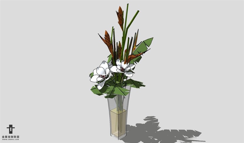 SketchUp饰品模型草图大师花艺3D模型Artificial Plant-020