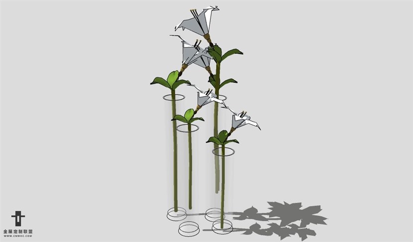SketchUp饰品模型草图大师花艺3D模型Artificial Plant-062