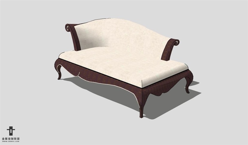 SketchUp沙发模型草图大师贵妃沙发模型Chaise Longue-006