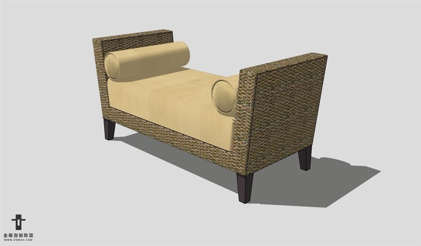 SketchUp沙发模型草图大师贵妃沙发模型Chaise Longue-012
