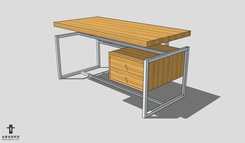 SketchUp桌子模型草图大师办公桌3D模型Desk-002