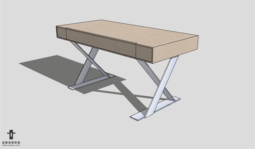 SketchUp桌子模型草图大师书桌3D模型Desk-007