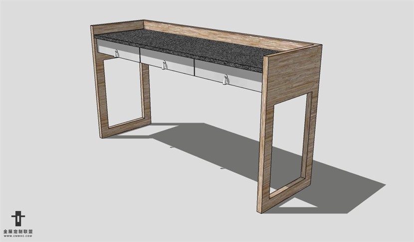 SketchUp桌子模型草图大师书桌3D模型Desk-031
