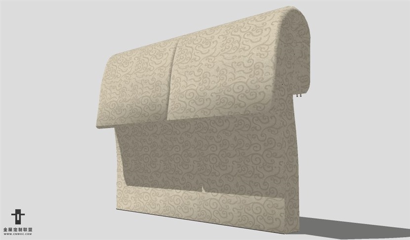 SketchUp床头板模型草图大师床头板3D模型Bed-001
