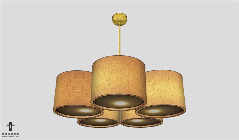 SketchUp吊灯模型草图大师吊灯3D模型Lighting-014
