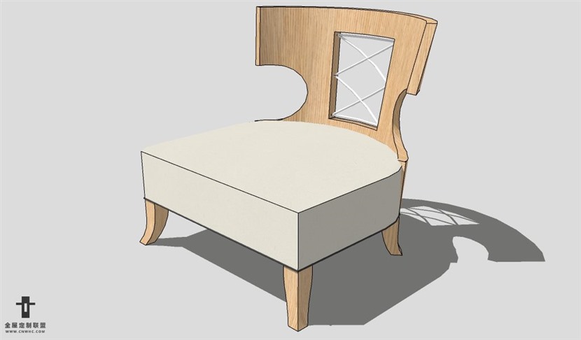 SketchUp椅子模型草图大师主人椅子模型Master Chair-021