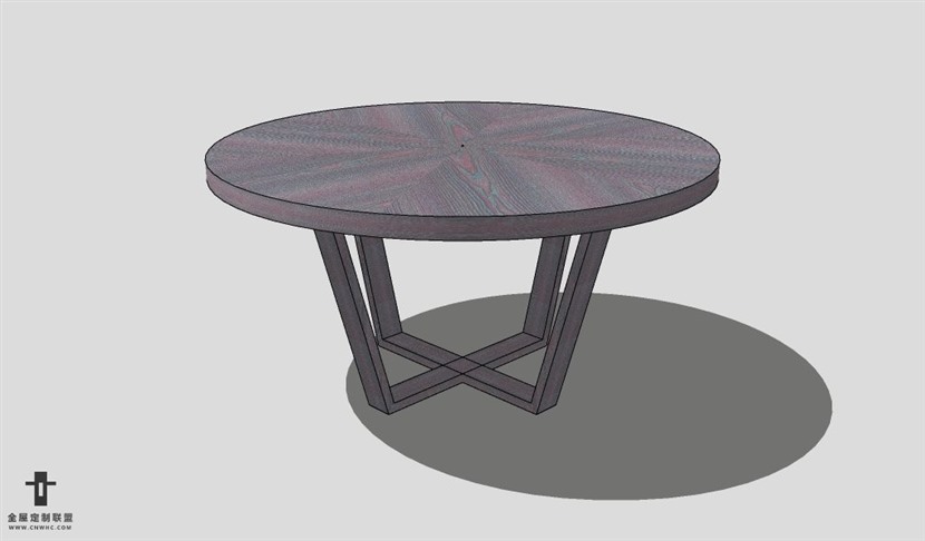 SketchUp桌子模型草图大师圆餐桌模型Round table--005