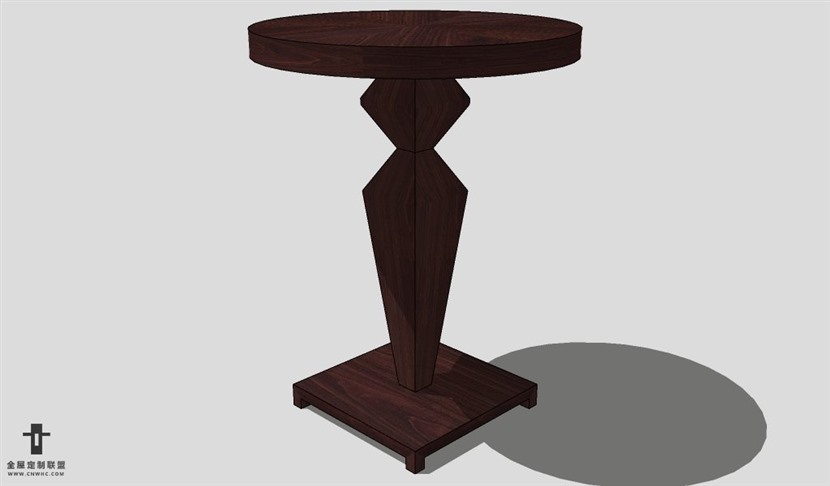 SketchUp边几模型草图大师边圆几3D模型Sideboard-005