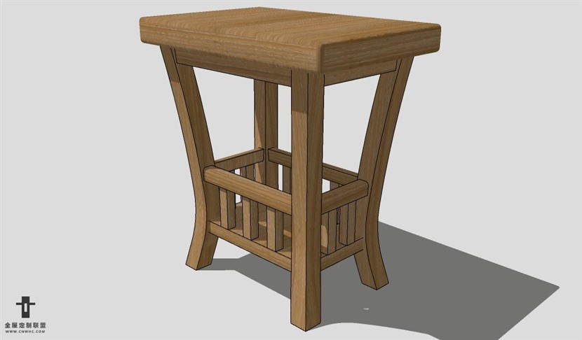 SketchUp边几模型草图大师边方几3D模型Sideboard-036