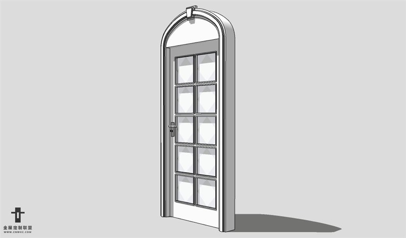 SketchUp单开门模型草图大师单开门3D模型Single Door-006