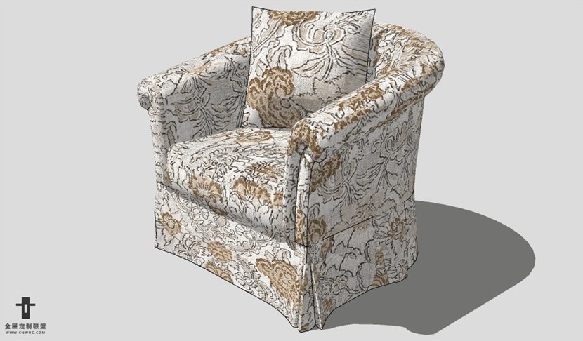 SketchUp沙发模型草图大师单人沙发模型Sofa-007