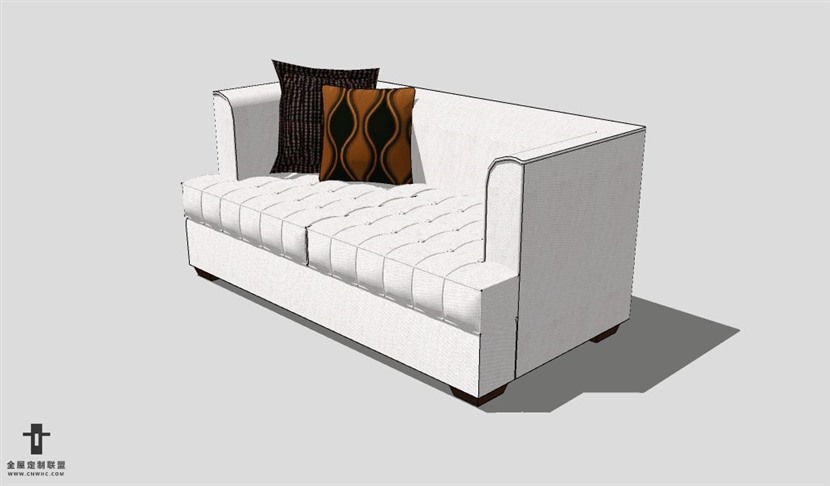 SketchUp沙发模型草图大师长形沙发模型Sofa-035