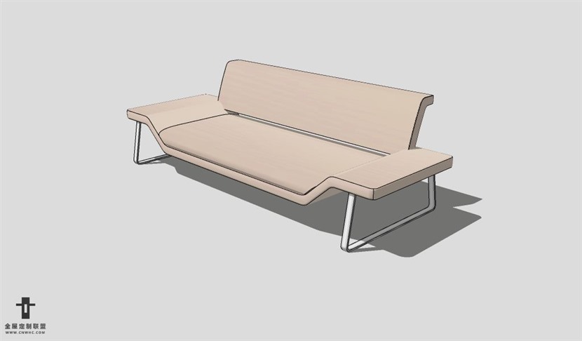 SketchUp沙发模型草图大师长形沙发模型Sofa-036