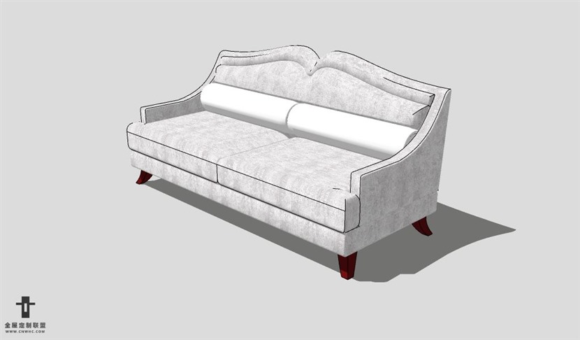 SketchUp沙发模型草图大师长形沙发模型Sofa-038