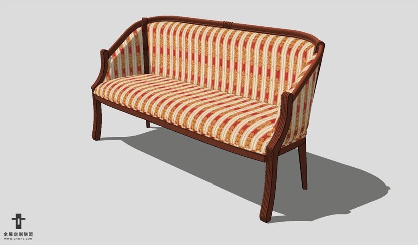 SketchUp沙发模型草图大师长形沙发模型Sofa-040