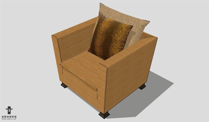 SketchUp沙发模型草图大师单人沙发模型Sofa-041