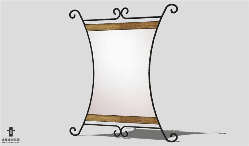 SketchUp镜子模型草图大师卫浴镜3D模型Wall-Mounting Mirror-027