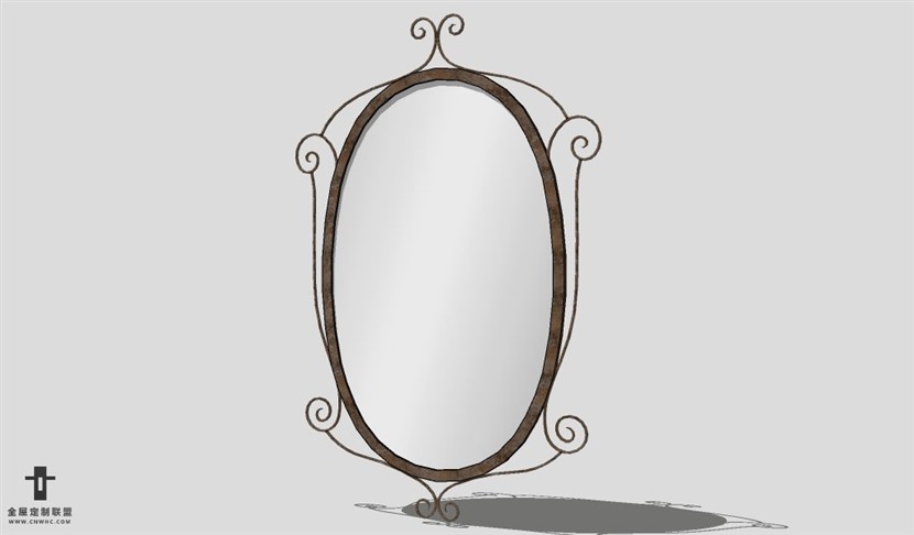SketchUp镜子模型草图大师卫浴镜3D模型Wall-Mounting Mirror-030