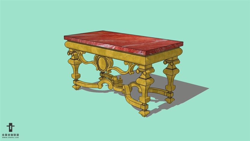 SketchUp草图大师精品欧式桌子模型下载-008SKP模型