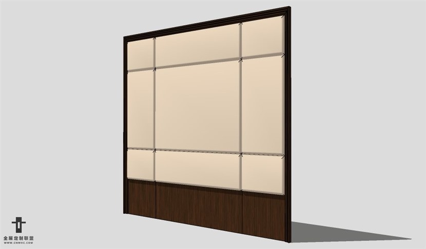 SketchUp壁板模型草图大师护墙板3D模型Wall Panel-012