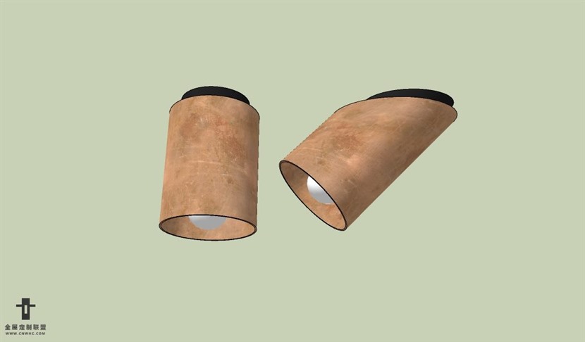 SketchUp草图大师现代风格轨道射灯SU模型下载012SKP模型