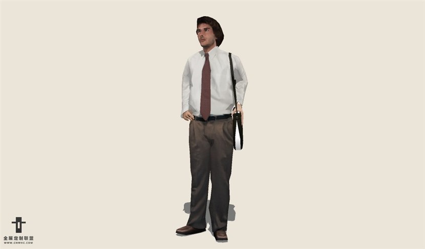 SketchUp草图大师人物背包的男人SU模型下载People-017SKP模型