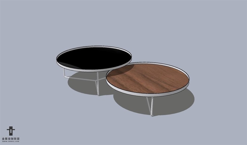 SketchUp草图大师茶几SU模型下载055SKP模型