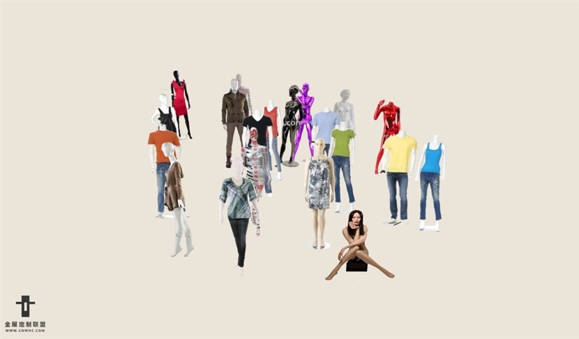 SketchUp草图大师一组服装模特SU模型下载People-069SKP模型