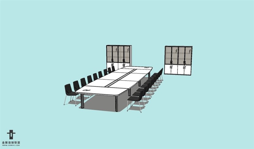 SketchUp草图大师办公家具组合SU模型下载072SKP模型