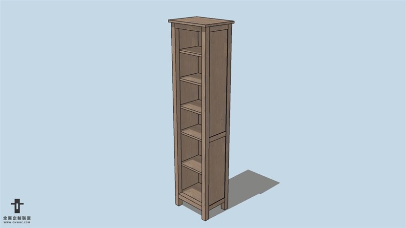 SketchUp草图大师宜家现代风格家书柜skp模型下载-114SKP模型