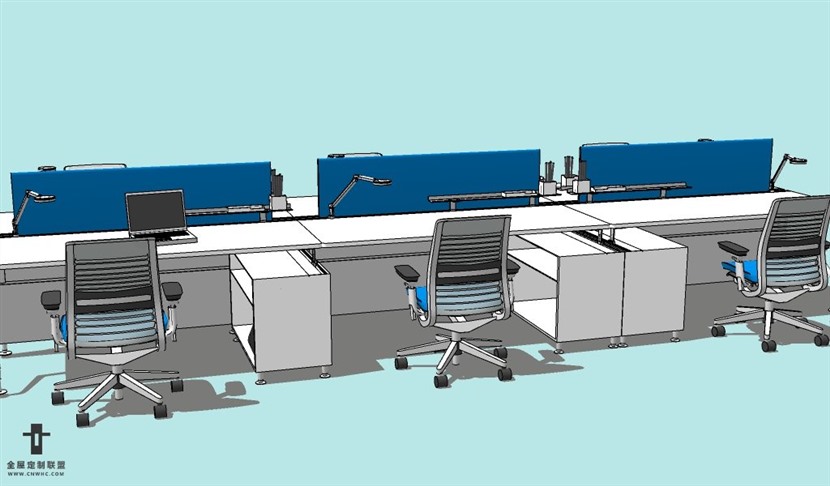 SketchUp草图大师办公桌椅家具组合SU模型下载131SKP模型