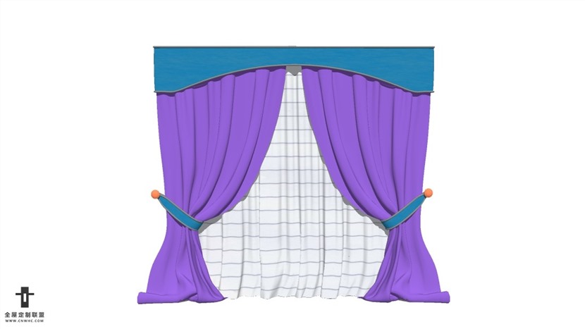 SketchUp草图大师精品布艺窗帘模型下载-027SKP模型