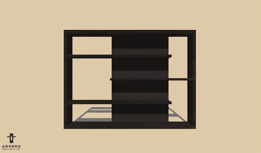 SketchUp草图大师书柜置物架SU模型Bookcase-030SKP模型