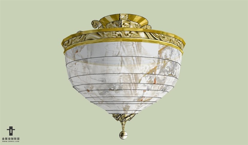 SketchUp草图大师欧式天花灯吊灯SU模型下载Ceiling Light-058SKP模型