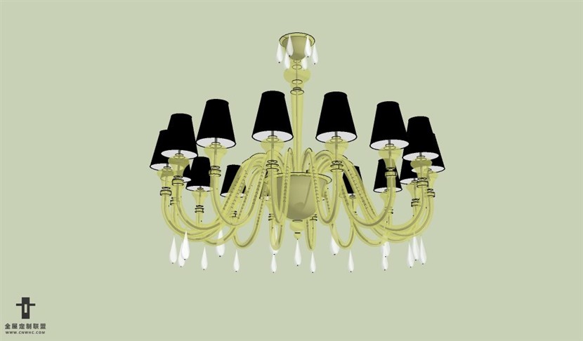SketchUp草图大师欧式天花灯吊灯SU模型下载Ceiling Light-070SKP模型