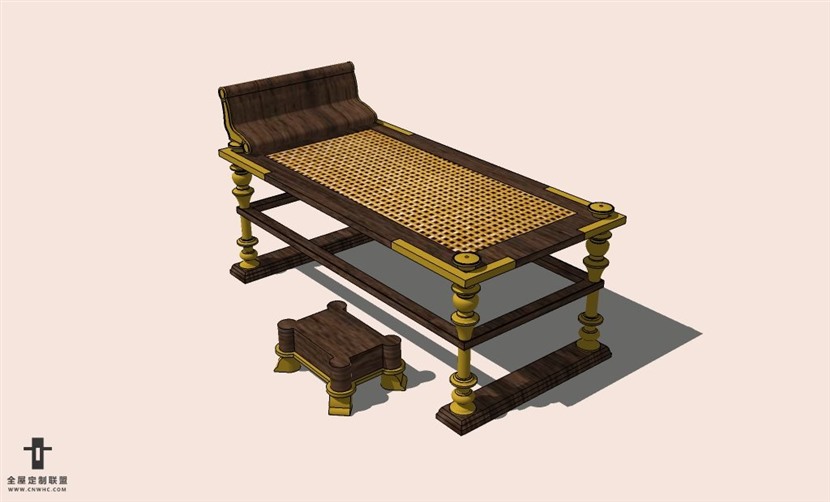 SketchUp草图大师贵妃沙发SU模型下载-Sofa-008SKP模型