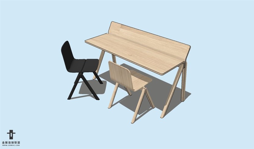 SketchUp草图大师书桌SU模型下载Desk-032SKP模型
