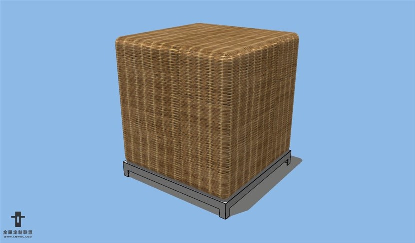 SketchUp草图大师家具脚蹬SU模型下载Footstool-041SKP模型