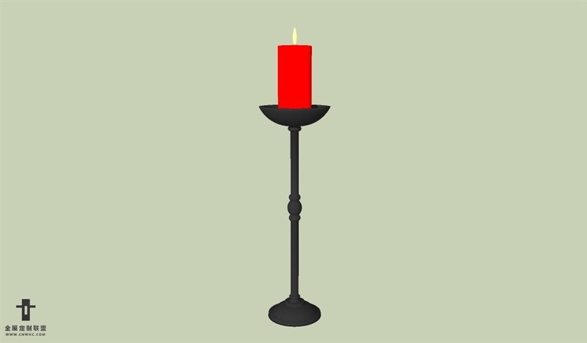 SketchUp草图大师欧式烛台SU模型下载Lamp-029SKP模型