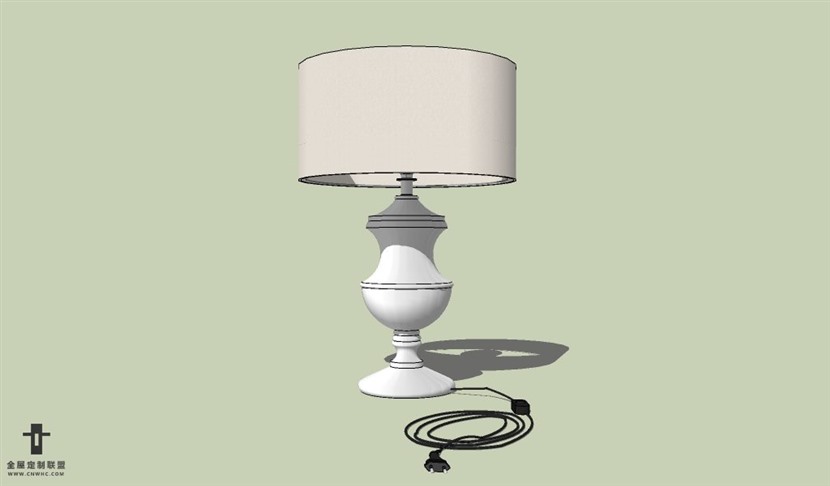 SketchUp草图大师台灯SU模型下载Lamp-076SKP模型