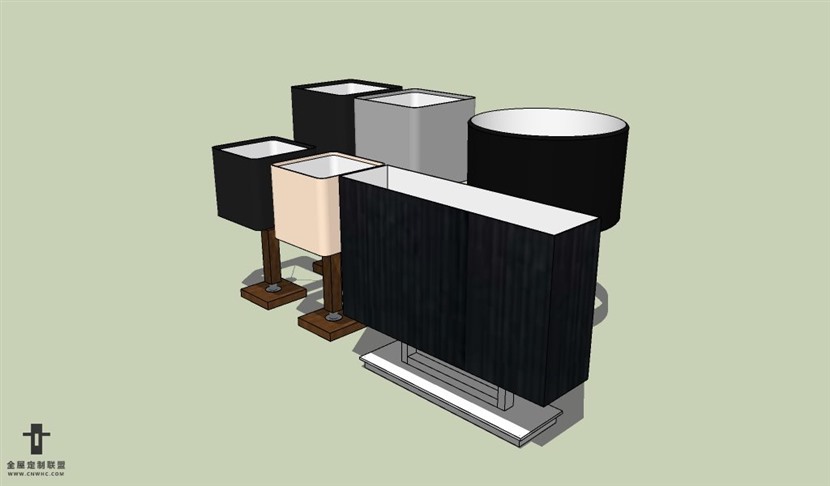 SketchUp草图大师台灯SU模型下载Lamp-156SKP模型