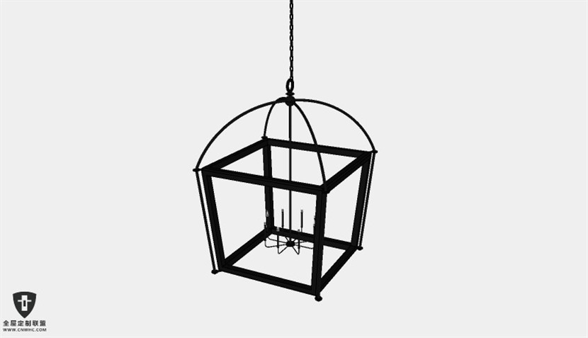 SketchUp草图大师天花灯Loft工业风灯具吊灯SU模型下载Loft-082SKP模型