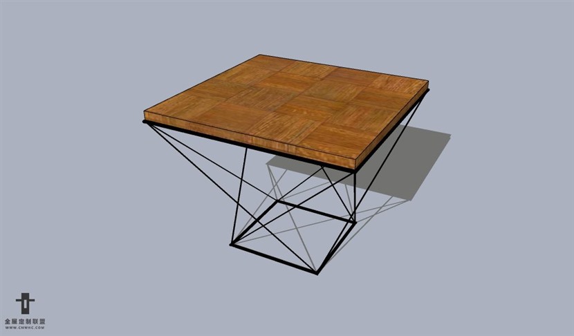 SketchUp草图大师方边几SU模型Sideboard-023SKP模型