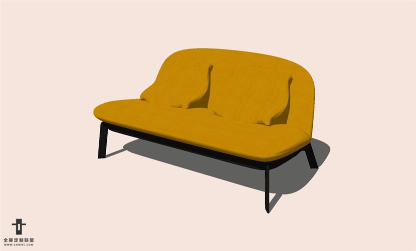 SketchUp草图大师多人沙发SU模型下载-Sofa-011SKP模型