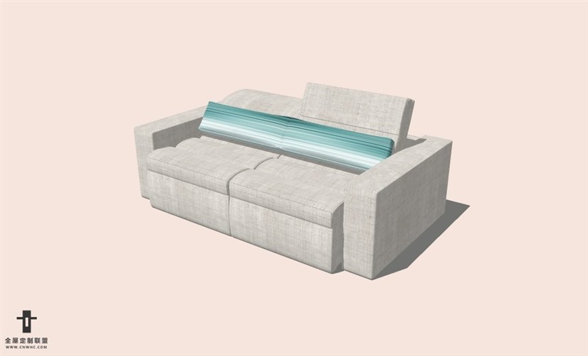 SketchUp草图大师多人沙发SU模型下载-Sofa-061SKP模型
