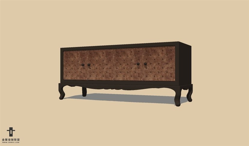 SketchUp草图大师中式电视柜SU模型下载Cabinet 007SKP模型